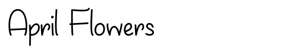 April Flowers font preview